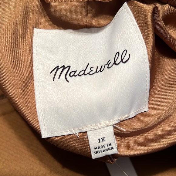 Madewell Lynnford Camel Color Coat in Insuluxe fabric Camel . Size 1X NWT - Picture 11 of 11